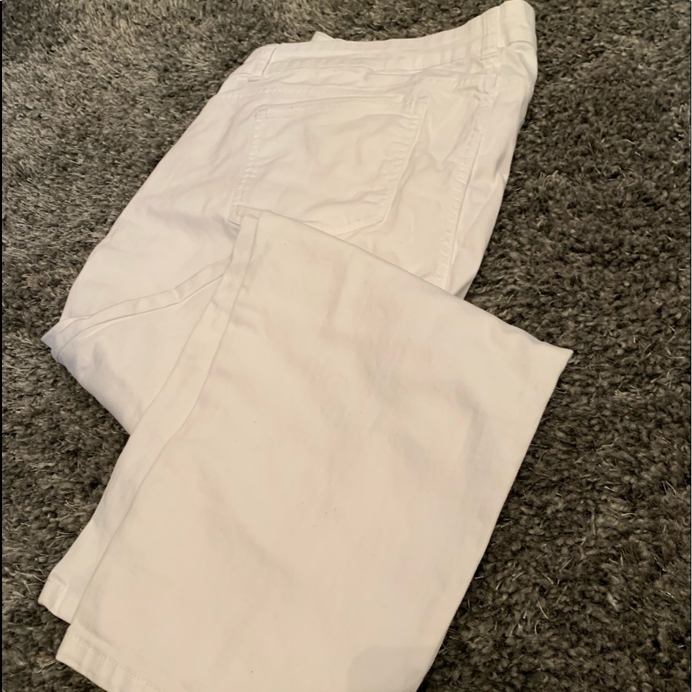 White full length denim. 18w.